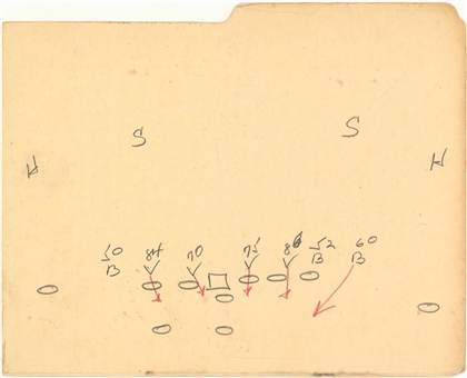 Vince Lombardi Handwritten Football Play Diagram (JSA)